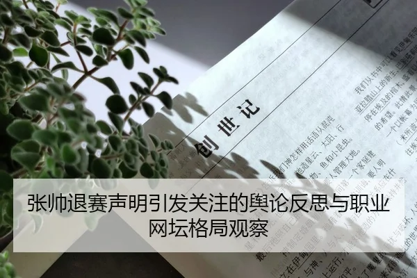 张帅退赛声明引发关注的舆论反思与职业网坛格局观察